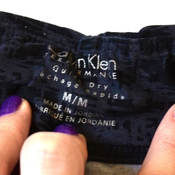 Blue and Gray Calvin Klein Performance Leggings - Picture 5 of 6